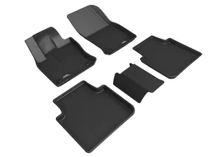 3D MAXpider Kagu Floor Mats For 18-24 VW Tiguan - Black R1 R2